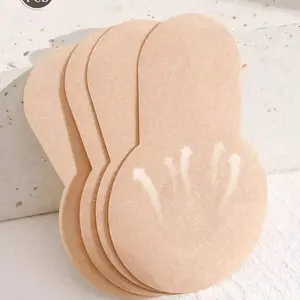 5 Pairs 8cm Disposable Breast Lift Tape, Seamless Push-Up Bra, Invisible Backless Bra, Anti-Slip Design, Ideal for Large Breasts