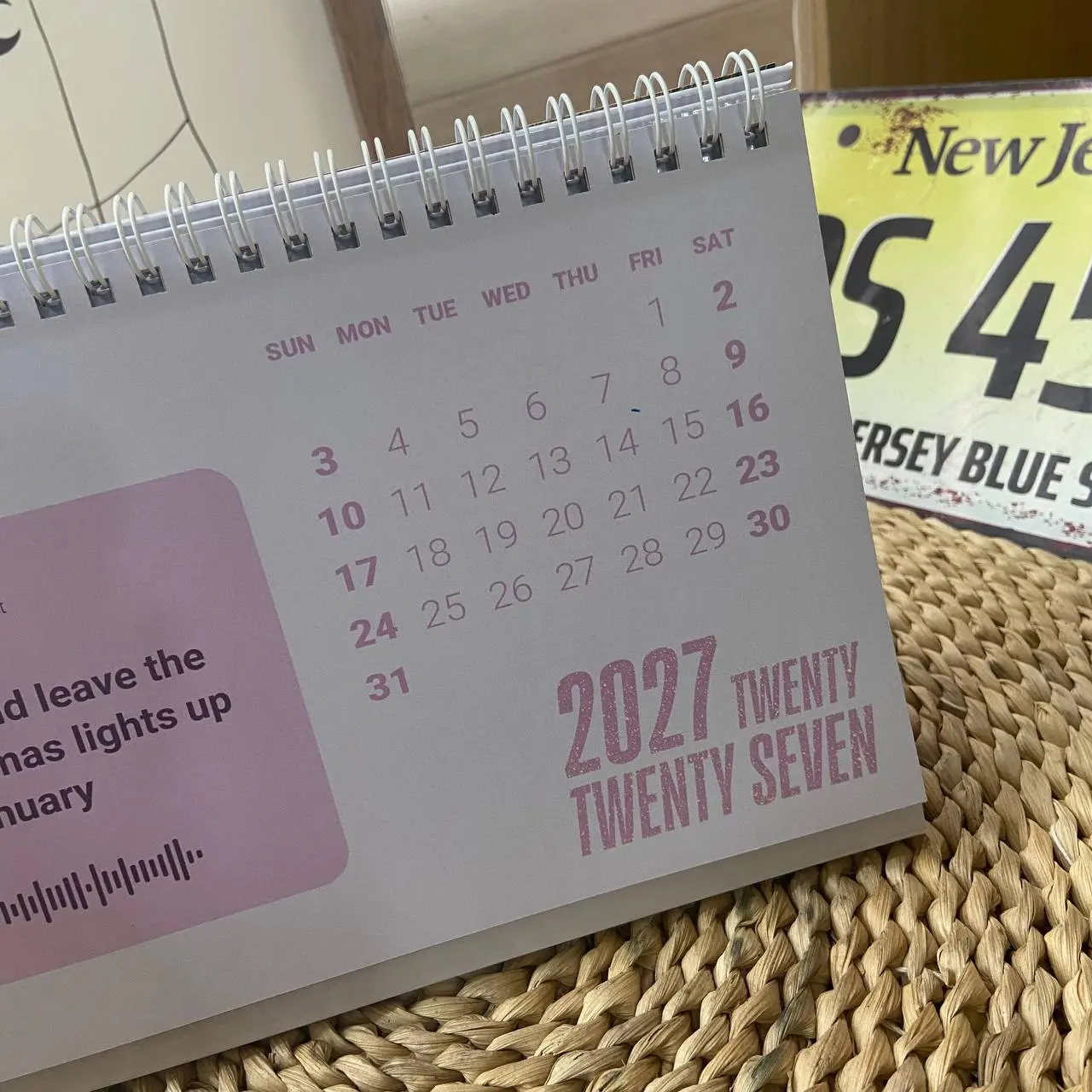 Desk Calendar 2027, Gift For Fan, Gift For Music Lover 8.27 x 5.51 inch