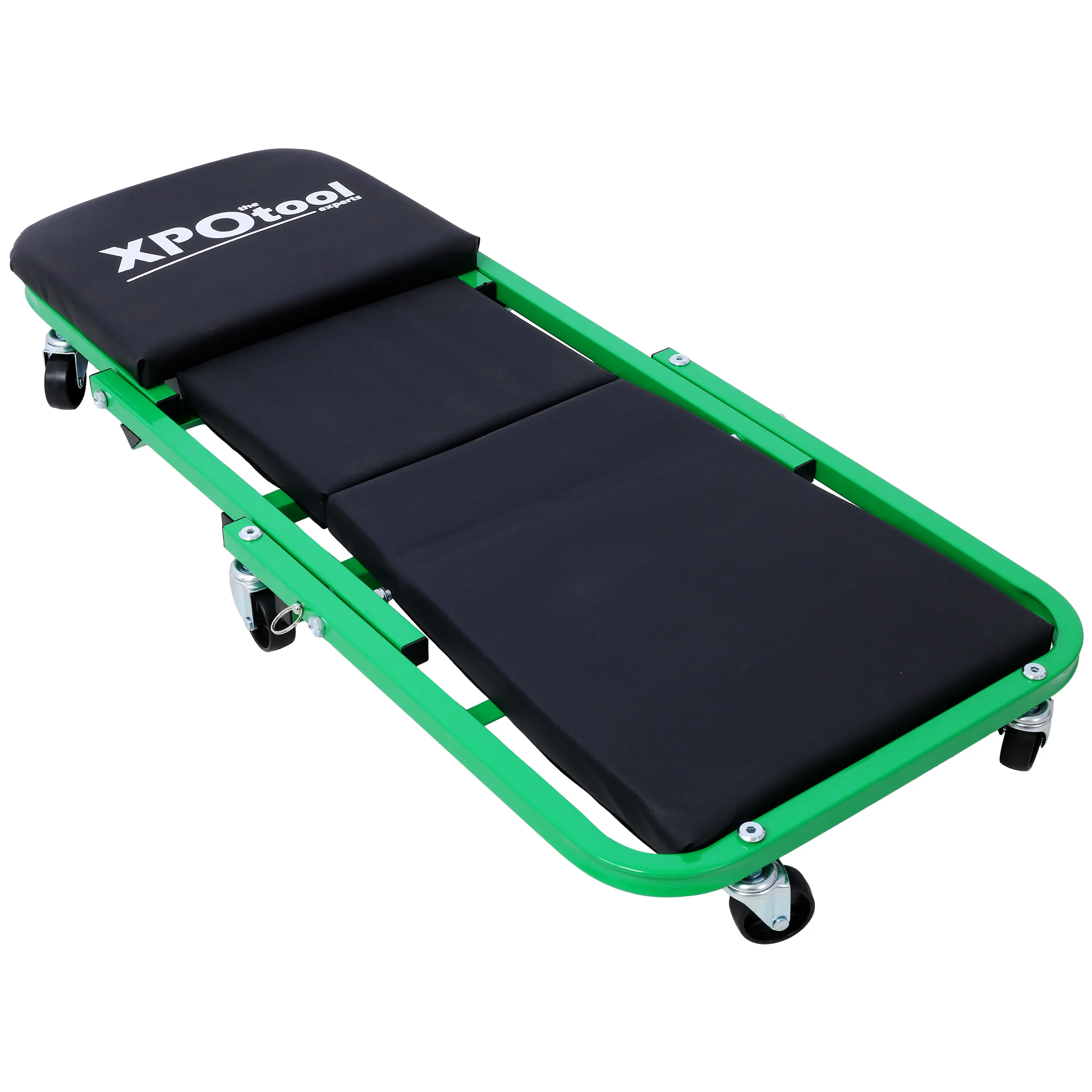 Mechanic Creeper 36 Inches 2 in 1 Z Creeper Seat 330 lbs Capacity Garage Chair Adjustable Rolling Folding Car Creeper with 6 pcs Wheels Portable Cushioned Vinyl Cover
