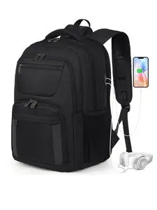 Laptop Backpack, Large Capacity Waterproof Travel Backpack with Charging Hole & Headphone Jack, Carry on Backpack, Computer Backpack for College Work Business School