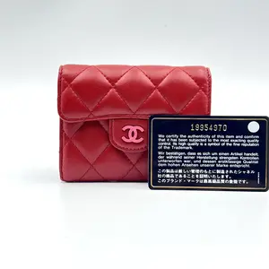 Pre-owned CHANEL Leather Small Leather Goods Timeless/Classique wallet