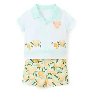 Disney Store Mickey Mouse Icon Oranges Shirt and Shorts Set for Baby