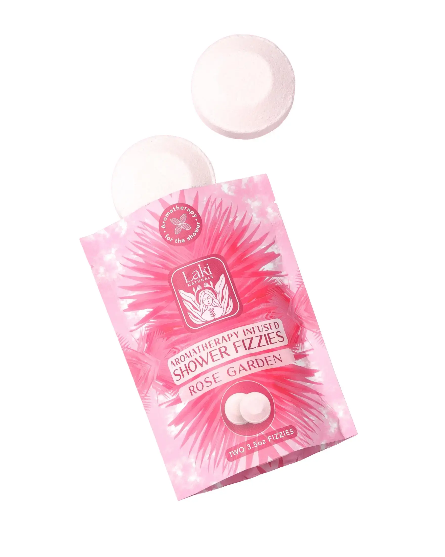 Laki Naturals Rose Garden Shower Fizzies - Calming and Refreshing Aromatherapy for the Shower