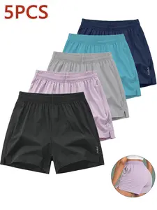 A set of 5 women’s casual shorts, suitable for everyday wear and lounging at home—lightweight and breathable, with a fresh, elegant look. Perfect for work/commuting, going out, walking, shopping, and social gatherings.