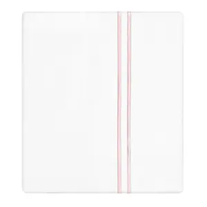 Pink Lines Embroidered Flat Sheet