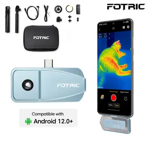 FOTRIC TP320A Smartphone Thermal Imaging Camera for Android 12+, with 640×480 Super Resolution, -4°F to 1022°F Temp Range, 25Hz, 35mK Sensitivity, Professional Thermal Imager for Pet Monitoring, Camping, Automotive, Home Security & Industrial Inspections