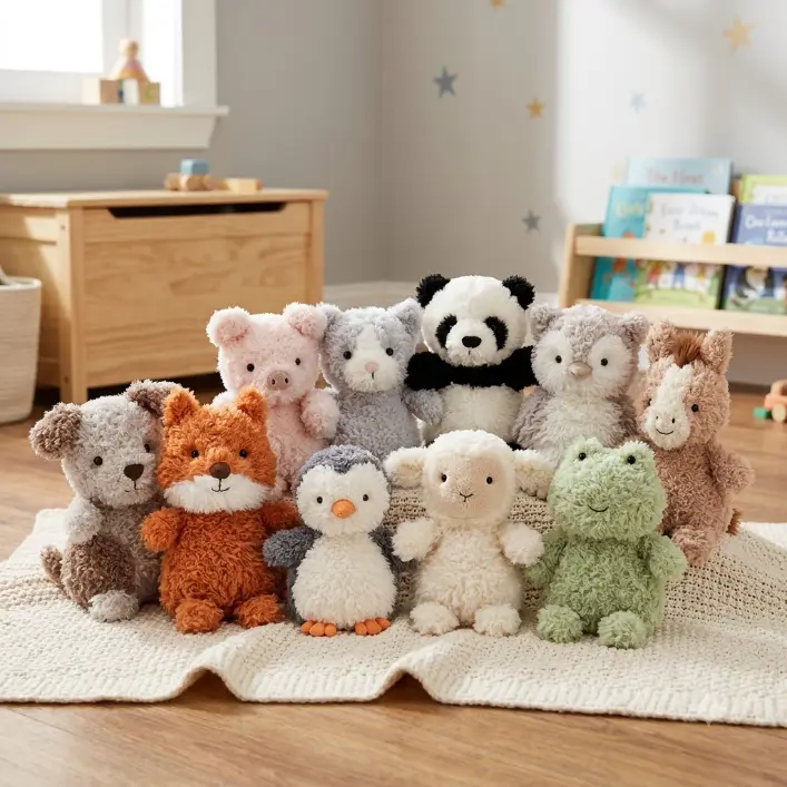 Jellycat Little Bear Plush Keychain Accessory - Ultra-Soft Stuffed Teddy Bear, Cute Kawaii Plushies, Cozy Collectible, Nursery Decor & Gift for Plush Lovers