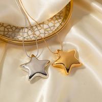 Bubble Star Necklace (Light Weight-Empty in Side )
