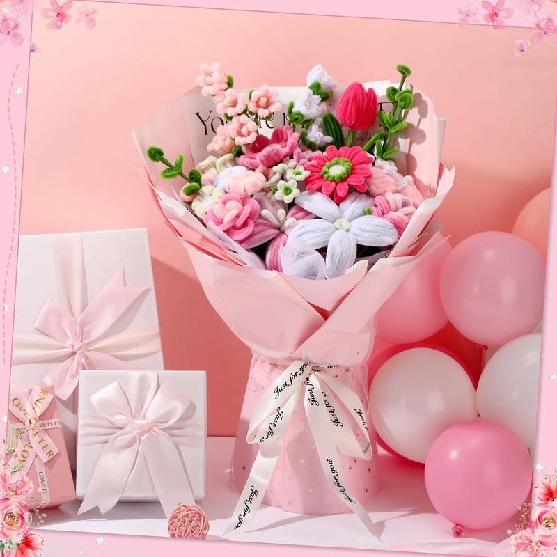 700 count Pastel Pipe Cleaners Gradient Chenille Stems 12 Inch Bulk Pipe Cleaner Flower Assorted Fuzzy Sticks for Creative School Project DIY Classroom Decor(Pink Theme)