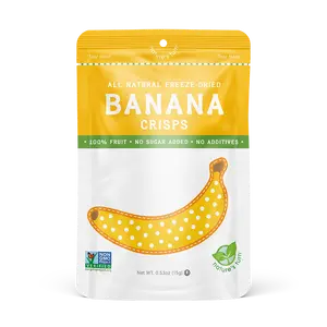 Nature's Turn Natural Freeze-Dried Banana Crisps Snack - Low Sugar, No Additives, 100% Bananas, Non-GMO, Vegan Paleo, Resealable Pouch, Perfect for Kids & Outdoor Use