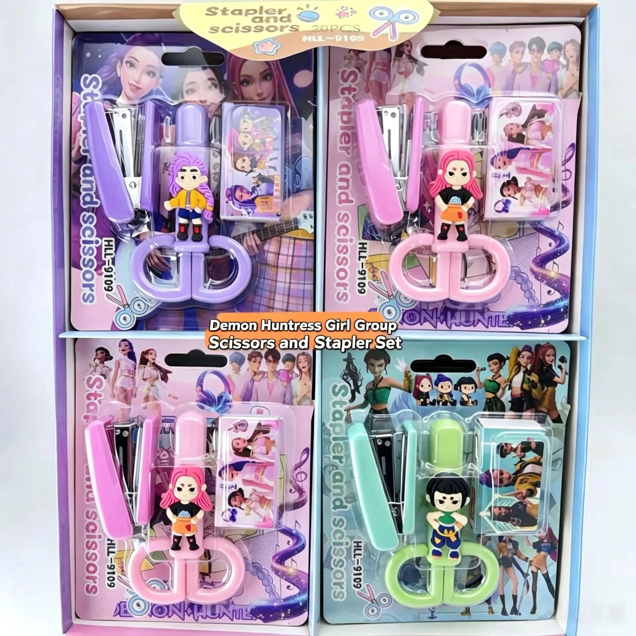 2026 new  hot witch girl group stationery set practical study supplies notebook stapler scissors student reward gifts