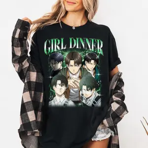 Levi Ackerman Shirt, Attack On Titan Unisex T-shirt, Anime Manga Shirt, Gift For Otaku, Girl Dinner Shirt