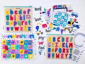 Road to Reading Kit  - Includes  ABC & xyz Find & Fit Puzzle,  Phonics & Uppercase & Lowercase Alphabet Placemat with Canvas Storage Bag & Printable - Interactive Preschool Learning Activity Set for Toddlers & Kids