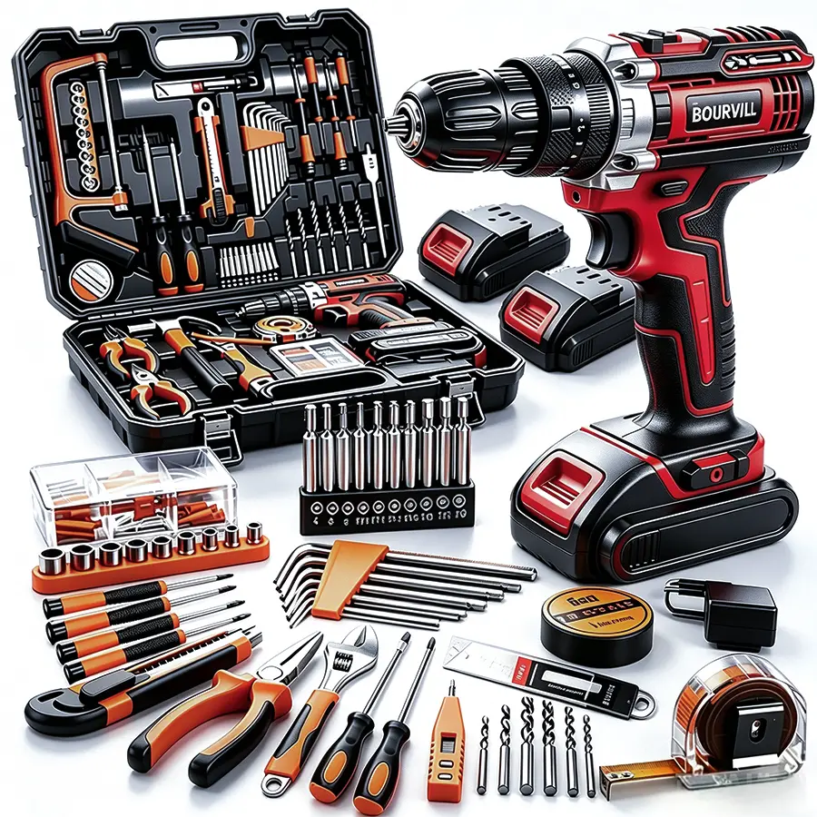 128 Piece Power Tool Combo Kits with 21V Cordless Drill, Household Tools Set with DIY Hand Tool Kits For Fence Installation, Room Décor, FurnitureAssembly, And Daily Repairs#summerfinds