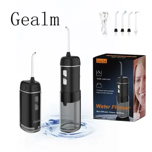 Gealm Mini Water Flosser, Oral irrigators, Portable Compact Design, Cordless Oral Irrigator with 3 Modes, Removable Tank, Waterproof for Braces, Orthodontic, Sensitive Teeth On-The-Go Use, Nozzle Cleansing Machine, Brace Care