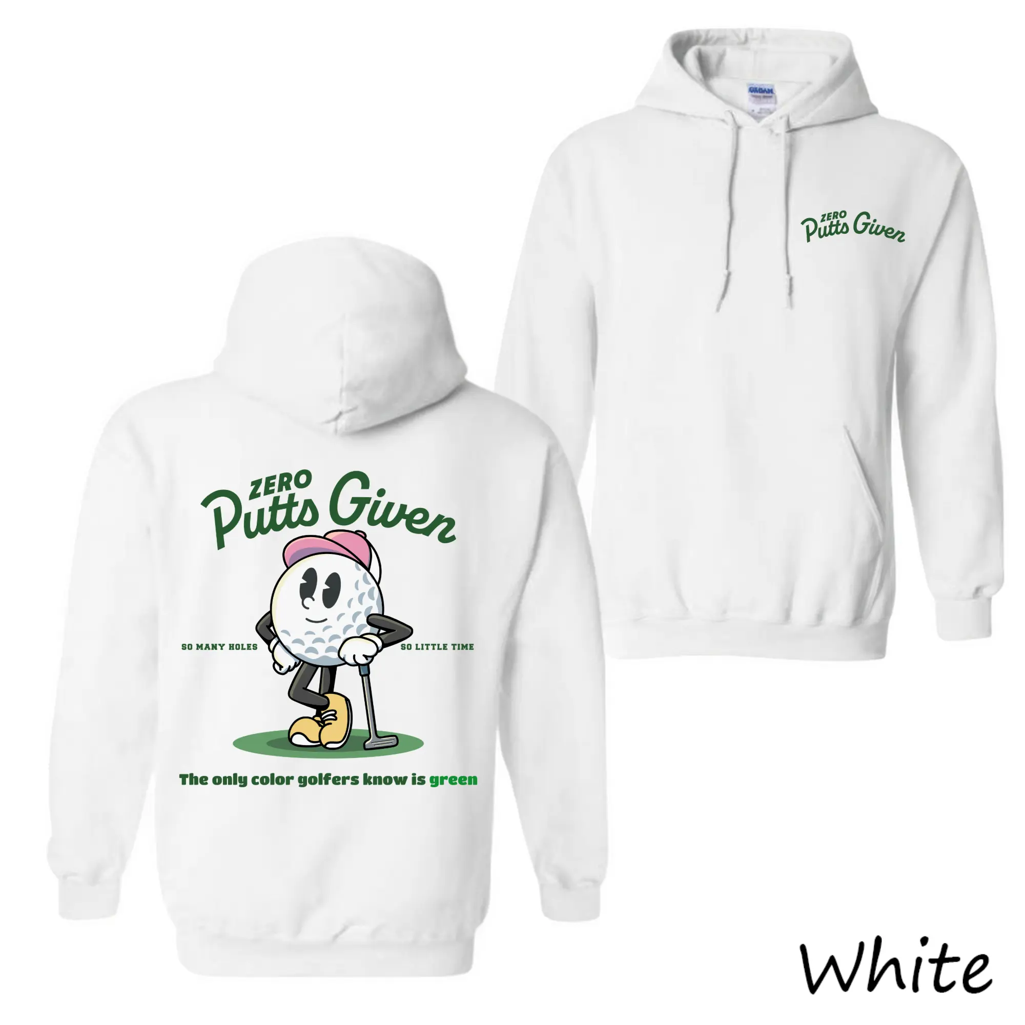 Zero Putts Given 2025 Vintage Graphic Hoodies For Men For Women, Trendy Gift – Funny Golf Apparel, Cotton Menswear, Retro Sportswear Top