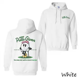 Zero Putts Given 2025 Vintage Graphic Hoodies For Men For Women, Trendy Gift – Funny Golf Apparel, Cotton Menswear, Retro Sportswear Top