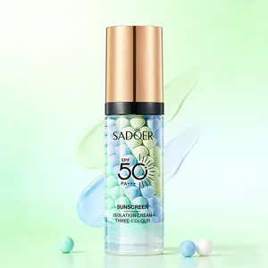 3-in-1 Color SUNSCREEN ISOLATION CREAM SPF 50 Moisturizing Primer Oil Control & Radiance Skin Tone Corrector One Step Corrector