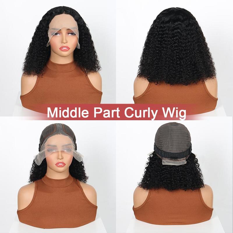 Water Wave Lace Wig Short Bob 100% Human Hair Wigs Deep Wave Transparent Lace Wig Curly Hair Wigs For Women