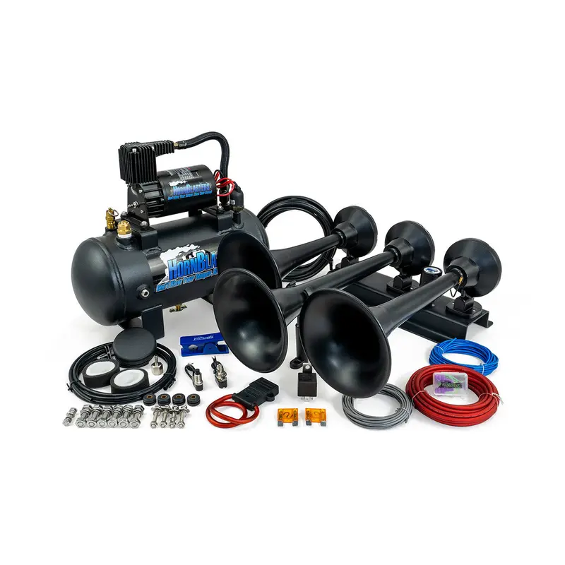 HornBlasters The Rage 4-Chime Air Horn - Stealth Black Finish with
