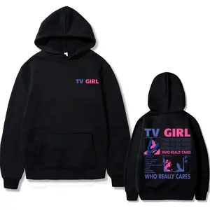 New TV Girl Hoodie Who Really Cares Album Print Men Woman Hoodies Hoodies Harajuku Pullover Tracksuit Unisex Clothing