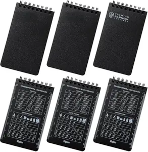 6 Pack Waterproof Notebook 3 x 5 top-Spiral Pocket Notepad All Weather Pocket Notebook 100 Lined Pages for Outdoor Office/Police/Contractor back for school supplies for kids & adults