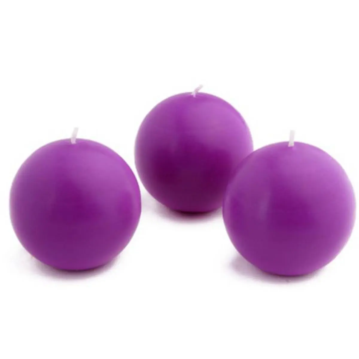 Unscented Traditional Neutral 3 in. Ball Candles - 6-Piece Box, 24-Hour Burn Time, Decorative Candles for Home Room Decor, 24 Hours