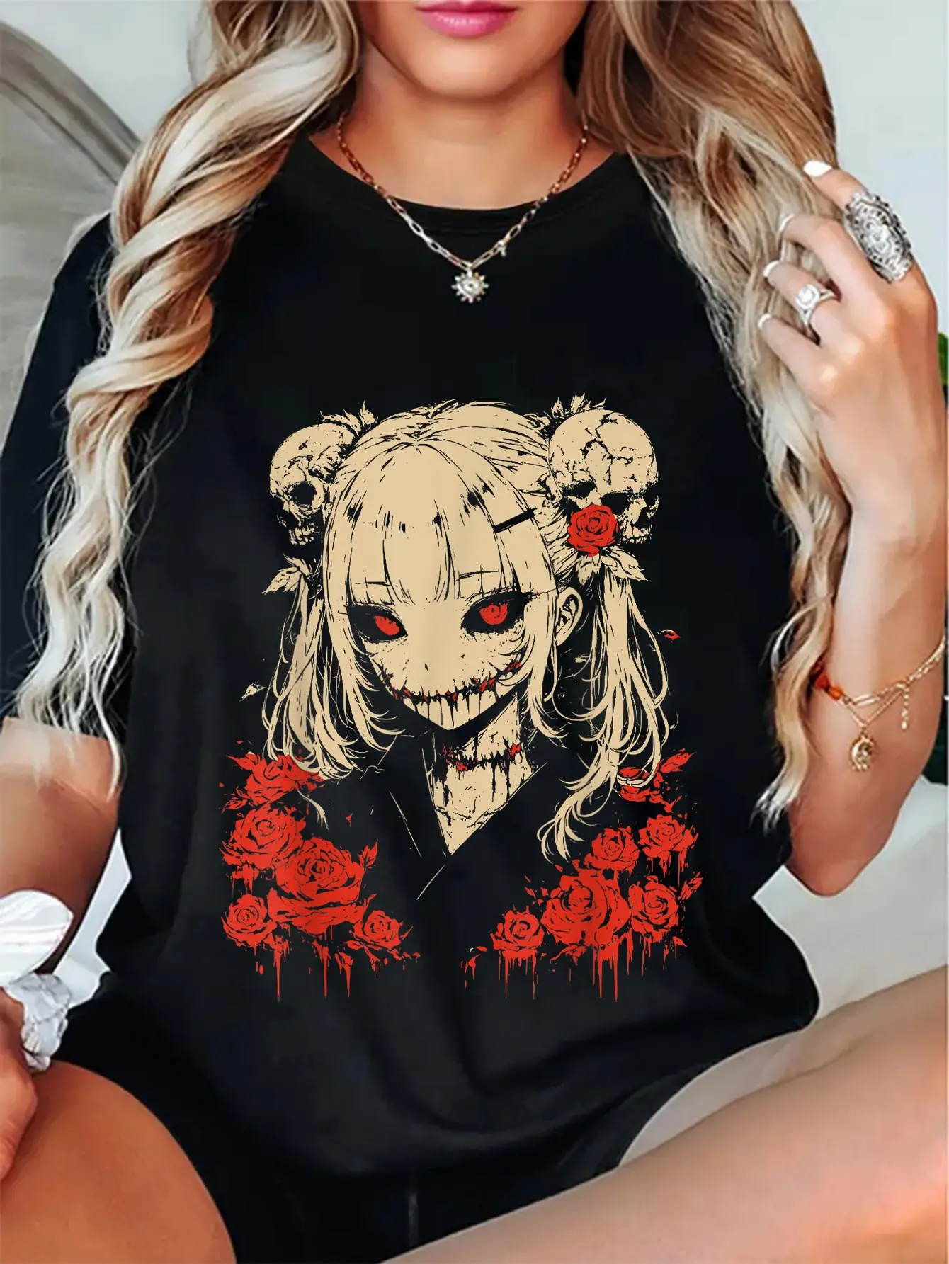 100% Cotton Horror Anime Manga | Japan Japanese Creepy Kawaii Goth T-Shirt Tee