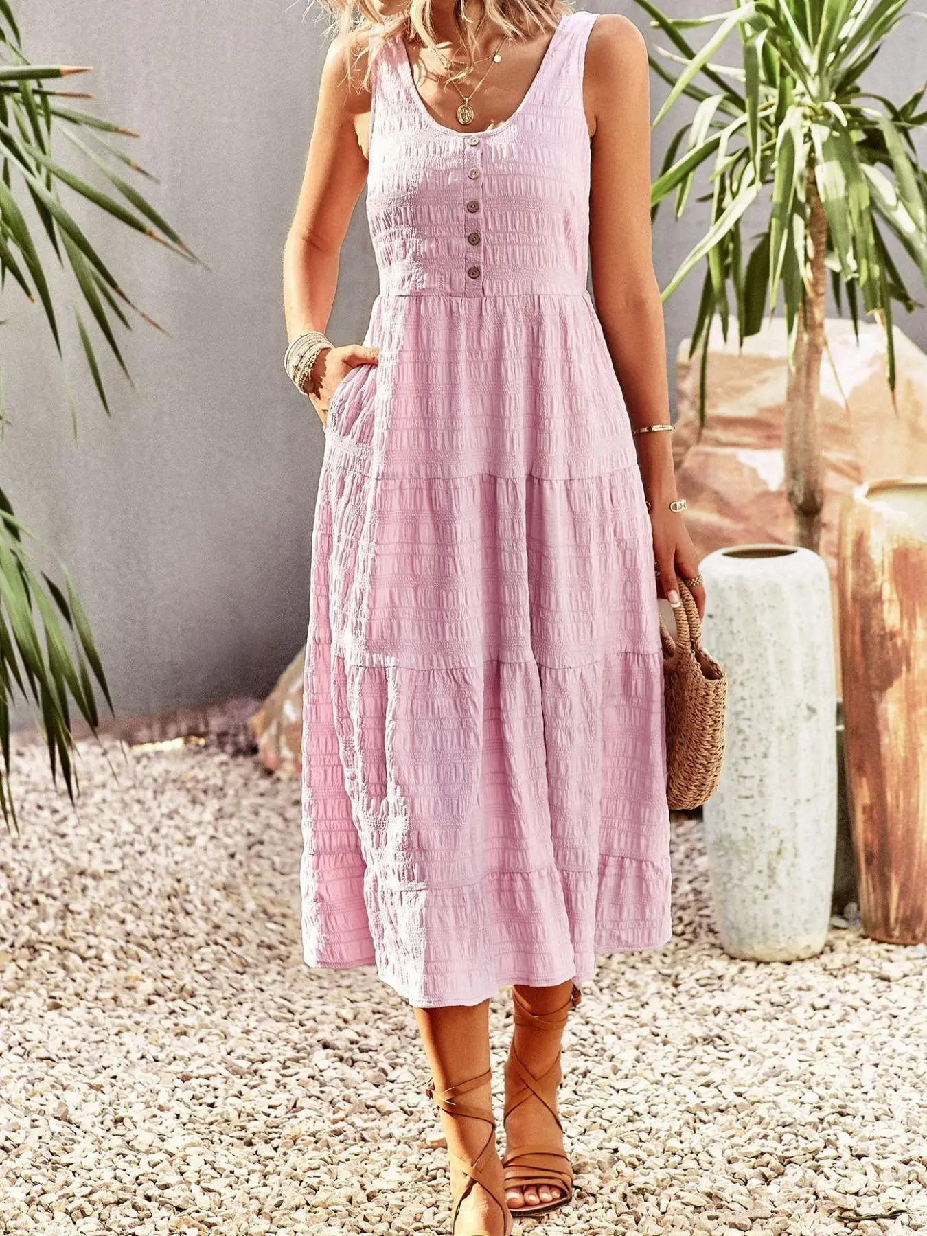 black and cream maxi dress On A Journey Polka Dot Maxi Dress main image 1