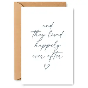 Funny Wedding Card, Heart Design Greeting Card with Envelope, Message Card, Wedding Gift Card, Party Gift for Wedding, Engagement, Anniversary, Birthday