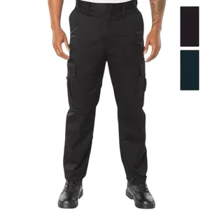 ROTHCO Deluxe EMT Emergency Medical Technician Paramedic Pants  - Black, Navy Blue EMT Work Pants, 32 Inches, Cotton-Polyester Blend, Durable Design Menswear Workwear Trouser Uniform Pockets Zipper