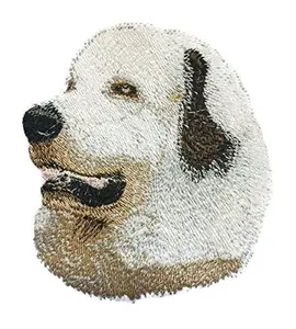 Amazing Dog Faces [Great Pyrenees [Custom and Unique] Embroidered Iron on/Sew Patch (4" x 3.7") [Made in USA]