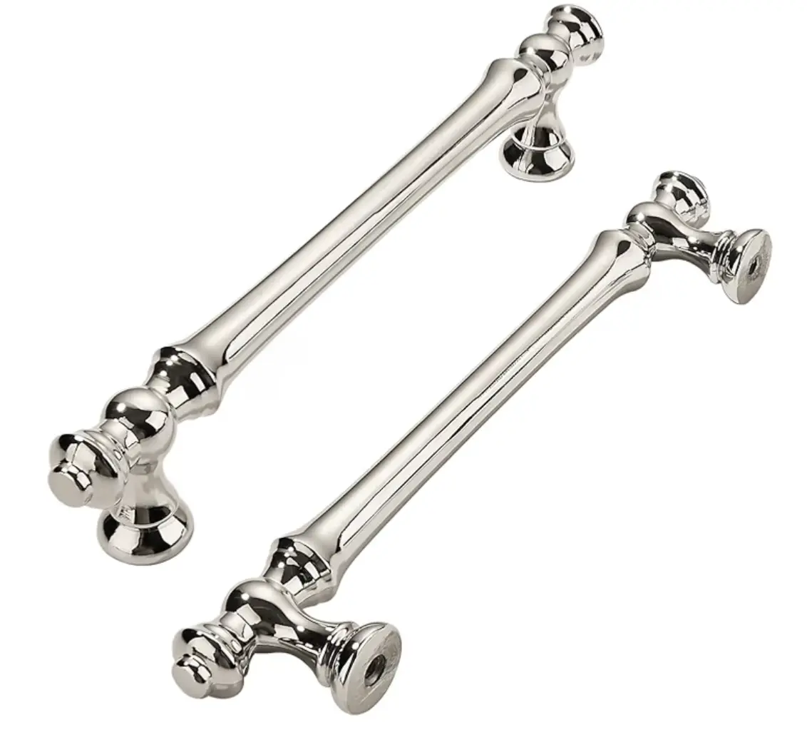 10 Pack 3-3/4 Inch(96mm) Polished Nickel Cabinet Pulls - with Easy Installation