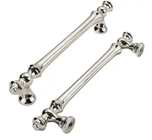 10 Pack 3-3/4 Inch(96mm) Polished Nickel Cabinet Pulls - with Easy Installation