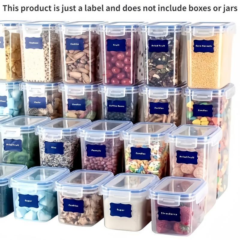 Reusable Food Storage Container Label, 36pcs/set Waterproof Self ...