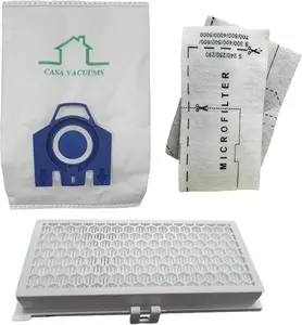 10 GN Bags + 1 HA30 HEPA Filter Compatible with Miele Classic C1 Canister Vacuum Cleaner S2 S400 S600 Bundle, 4 Filters. Replaces part #'s 10123210 & 09616270.