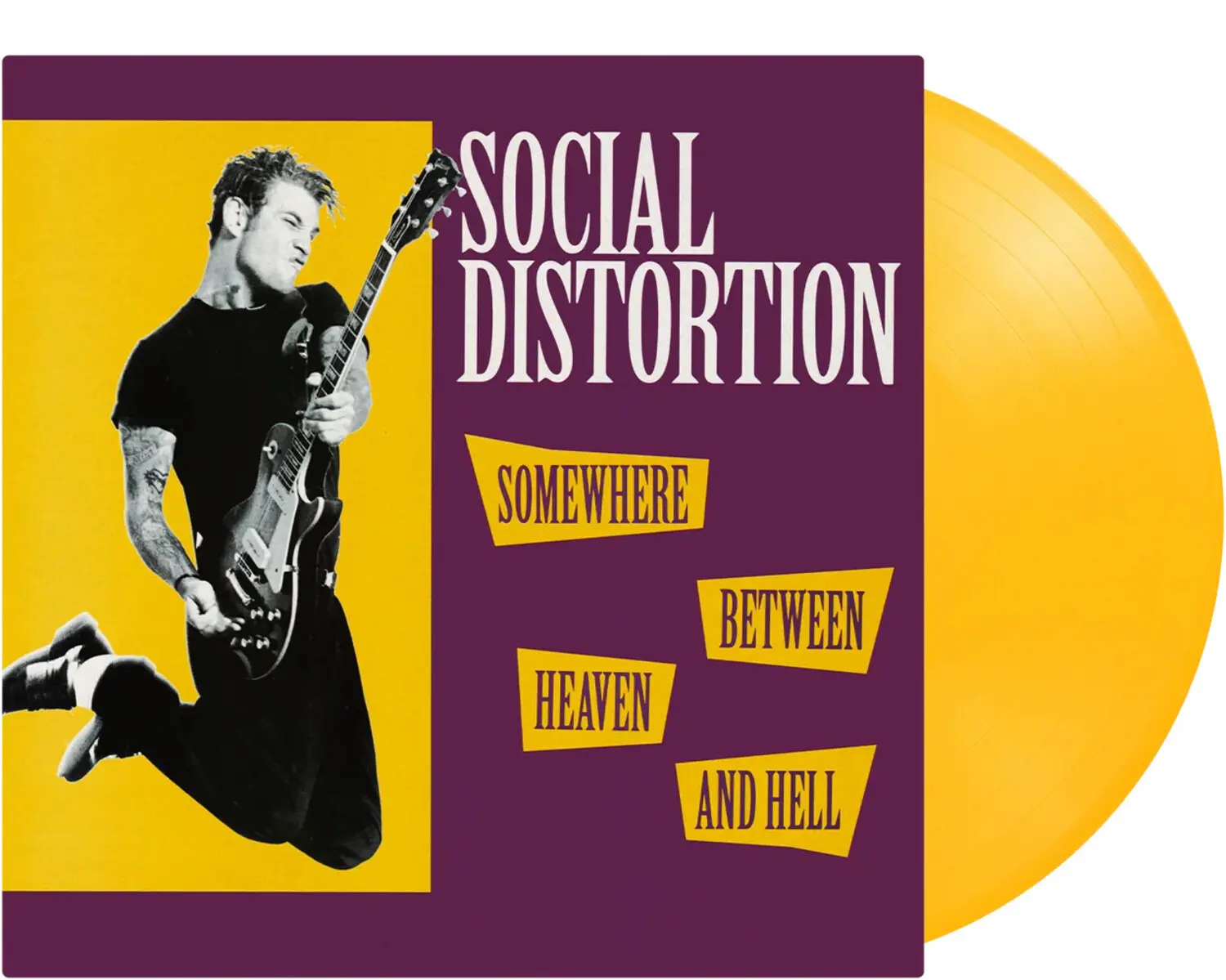 Social Distortion - Somewhere Between Heaven & Hell - Limited 180-Gram Yellow Colored Vinyl  [VINYL RECORD - LP] Colored Vinyl, Ltd Ed, 180 Gram, Yellow, Holland - Import