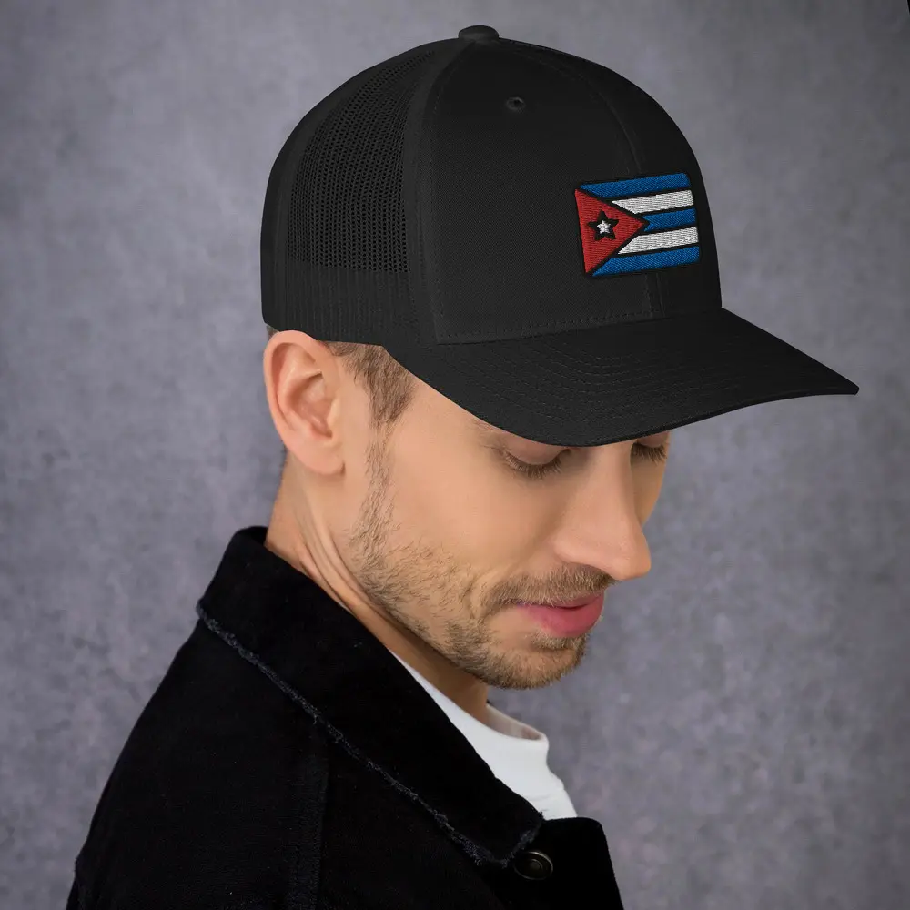 Gorra estilo camionero unisex con bandera de cuba - hats trucker cuban