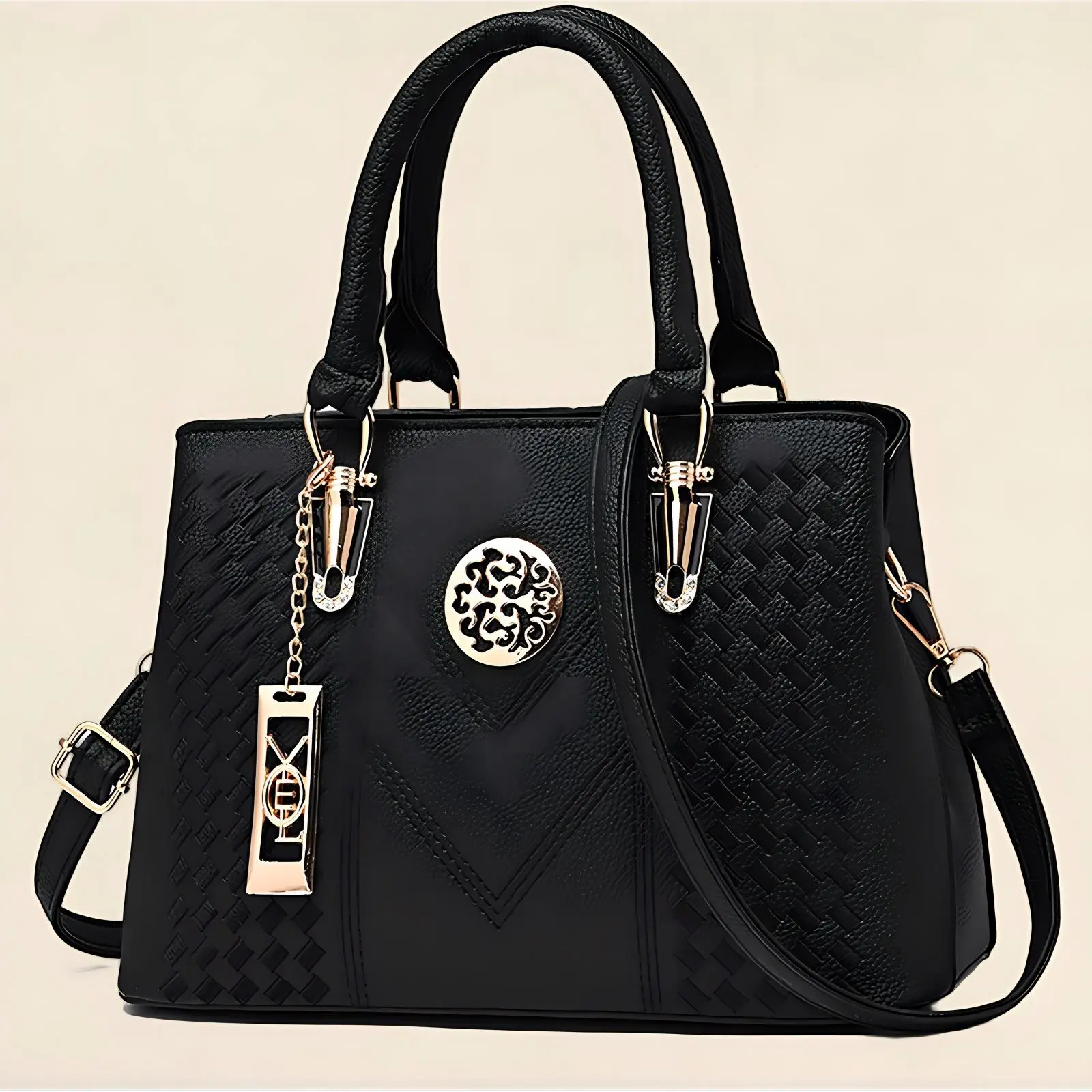 Women's Handbag with Double Top Handle Leather Handbags for Women with Shoulder Strap Crocodile Pattern Cross Body Tote Purses for Women with Multi Pockets Shoulder Travel Tote Bags for Women Zip Closure