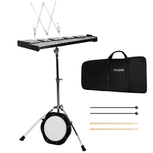 32-Note Adjustable Xylophone Set Portable Kids Musical Instrument with Carry Bag, Mallets & Drum - Height Adjustable 62-93.5cm for Ages 3+