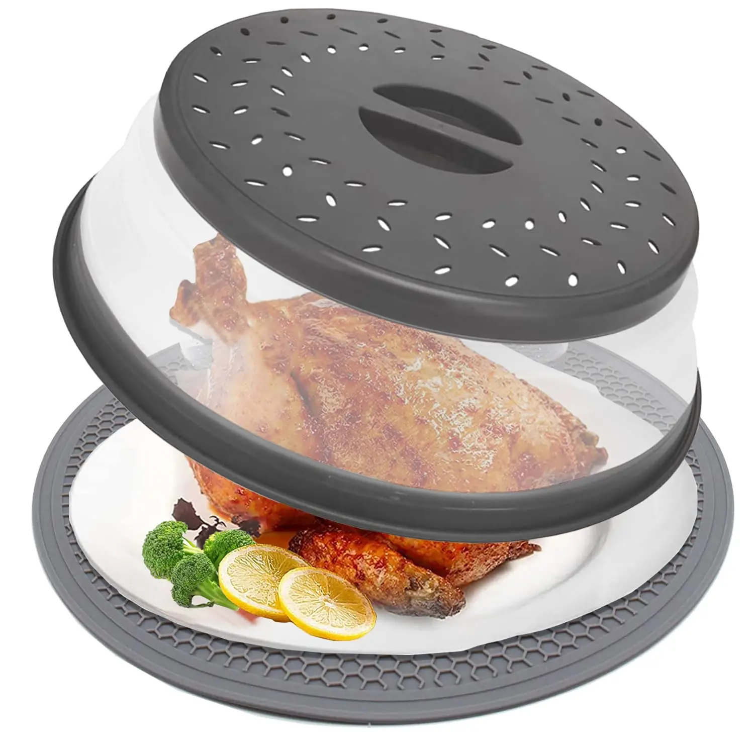 Grey Cover & Mat 12 Inch