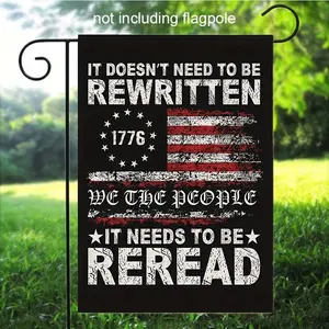 Patriotic Home Garden Flag Patriotic USA Veterans Rustic Flag 12x18 Inch Double Sided 4th of July Flags for Outside Independence Veterans Day Flag Outdoor House Yard Holiday Decoration Garden Flag, Linen, No Flagpole