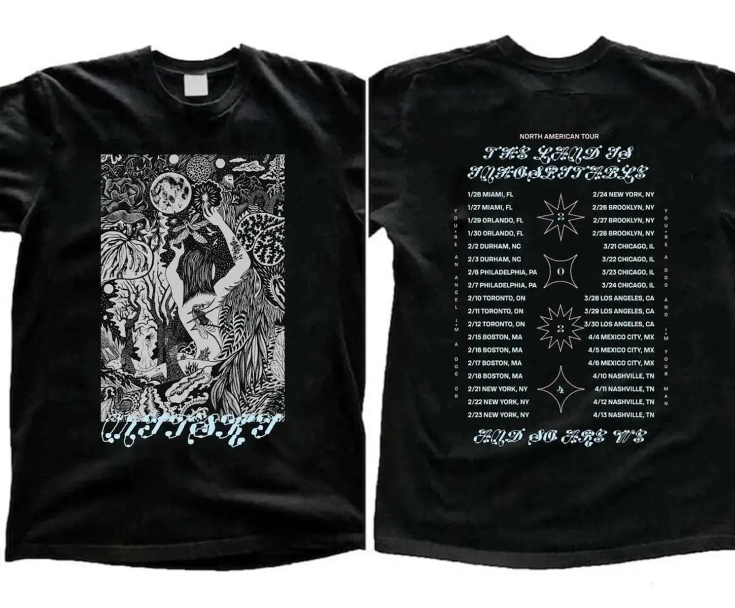 Mitski The Land Is Inhospitable T-Shirt Tour Gift For Fans Double Side Unisex Menswear Top Tee