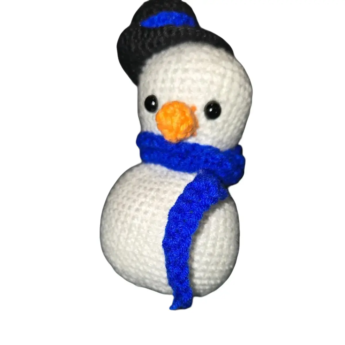 Crocheted Amigurumi Snowman Plushie - Soft Toy for Christmas Decoration