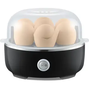 Elite Gourmet  Easy Egg Cooker Electric 7-Egg Capacity, Soft, Medium, Hard-Boiled Egg Cooker with Auto Shut-Off, Measuring Cup Included, BPA Free, Classic Black
