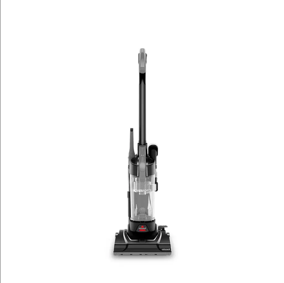 BISSELL PowerForce Compact, Bagless, Upright Vacuum, Lightweight, Powerful Suction, High Reach Wand, Hard Floor and Carpet, 4362, Gray & Black