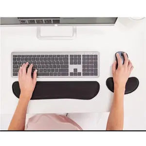 2PCS Ergonomic Memory Foam Keyboard & Mouse Wrist Rest Set – Silky Soft Support Pads for Typing & Gaming