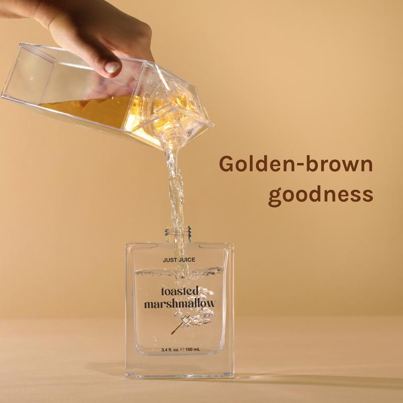 Just Juice Toasted Marshmallow - Vanilla Perfume for Women and Men - Gourmand Mini Travel Perfume with Caramel, Marshmallow, Amber Notes - 0.33 oz