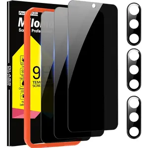 [3 Pack] for  Galaxy S23 Plus S23+  Screen Protector Tempered Glass Accessories 3 Pack  Screen  Galaxy S23 Plus S23+ 3 count Camera Lens protector Case Friendly