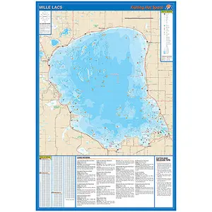 Mille Lacs Fishing Wall Map